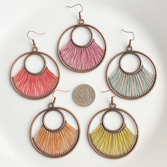 NEW "Dawn" Bronze Earrings (Yellow) - Picture 5 of 7